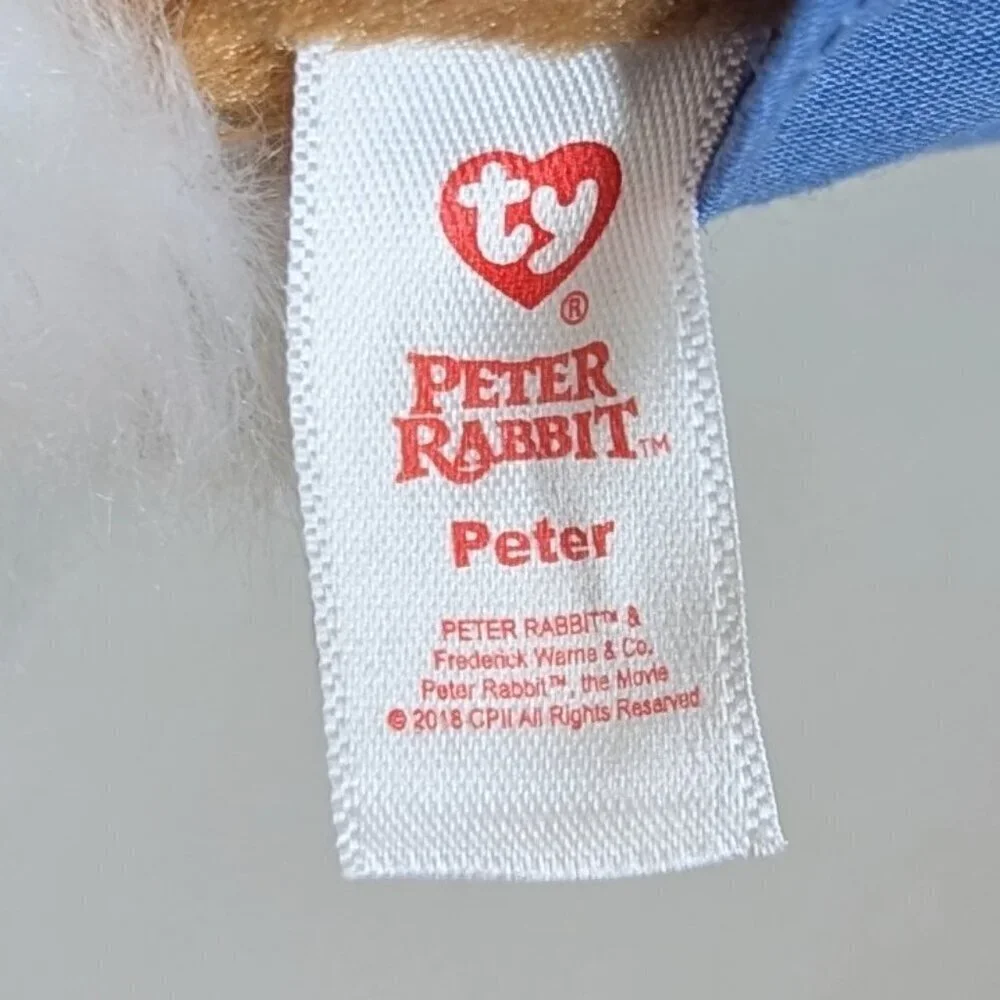 TY Beanie Baby Peter Rabbit With Perfect Tags 2018 Plush Toy Collectable